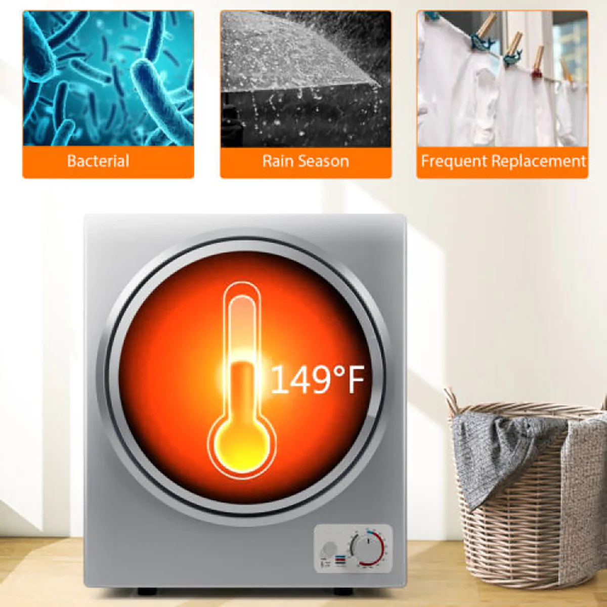 1.5 Cu. Ft. Compact Electric Clothes Dryer - Image 6