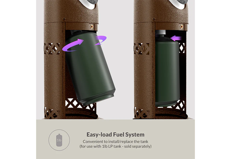 10,000 BTU Bronze Tabletop Patio Heater - Image 4