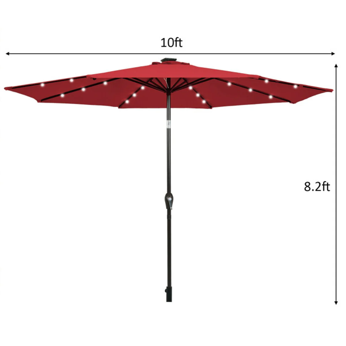 10' Cantilever Patio Umbrella with Solar Powered Lights - Image 17