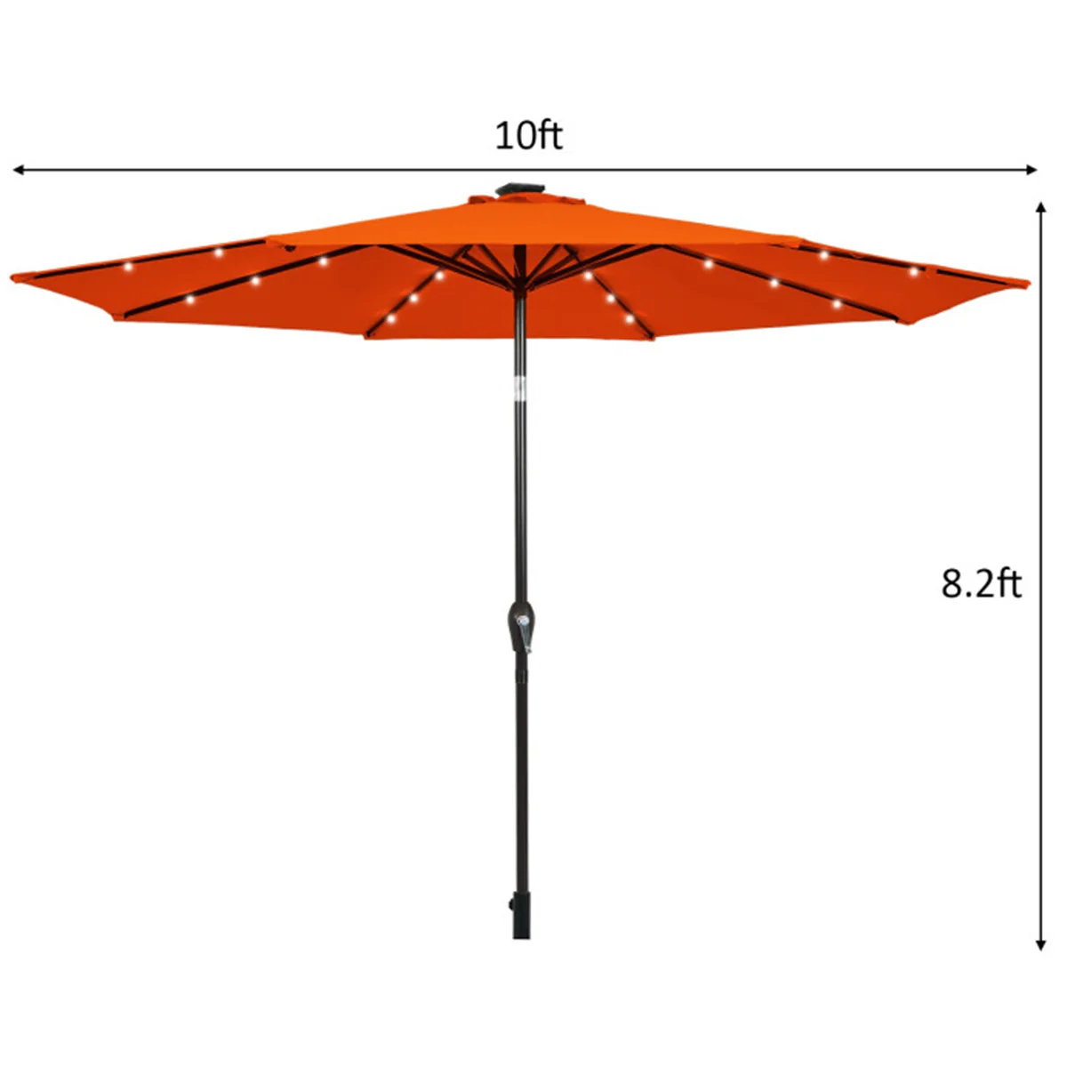 10' Cantilever Patio Umbrella with Solar Powered Lights - Image 25