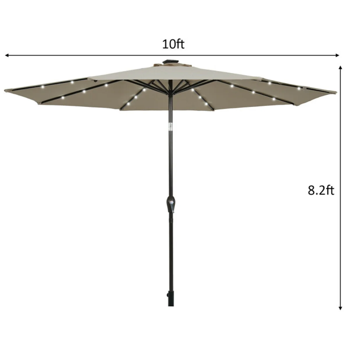 10' Cantilever Patio Umbrella with Solar Powered Lights - Image 33