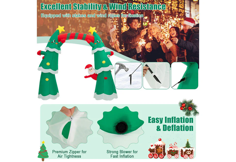 11-Ft. Inflatable Christmas Tree Archway - Image 5