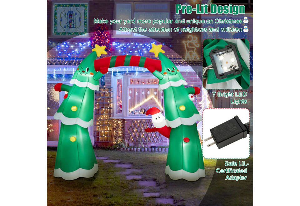 11-Ft. Inflatable Christmas Tree Archway - Image 6
