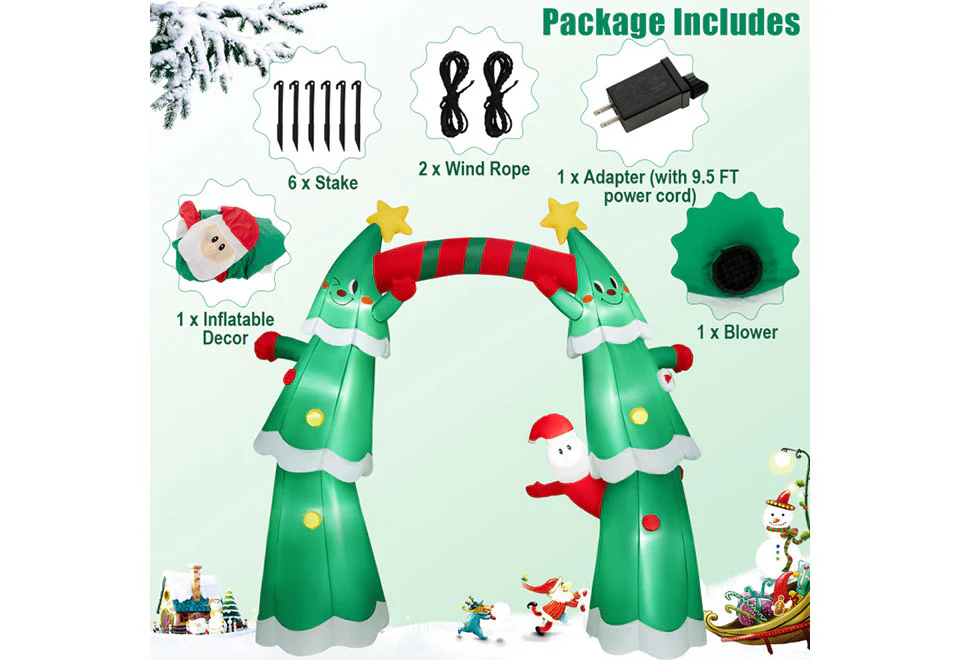 11-Ft. Inflatable Christmas Tree Archway - Image 8
