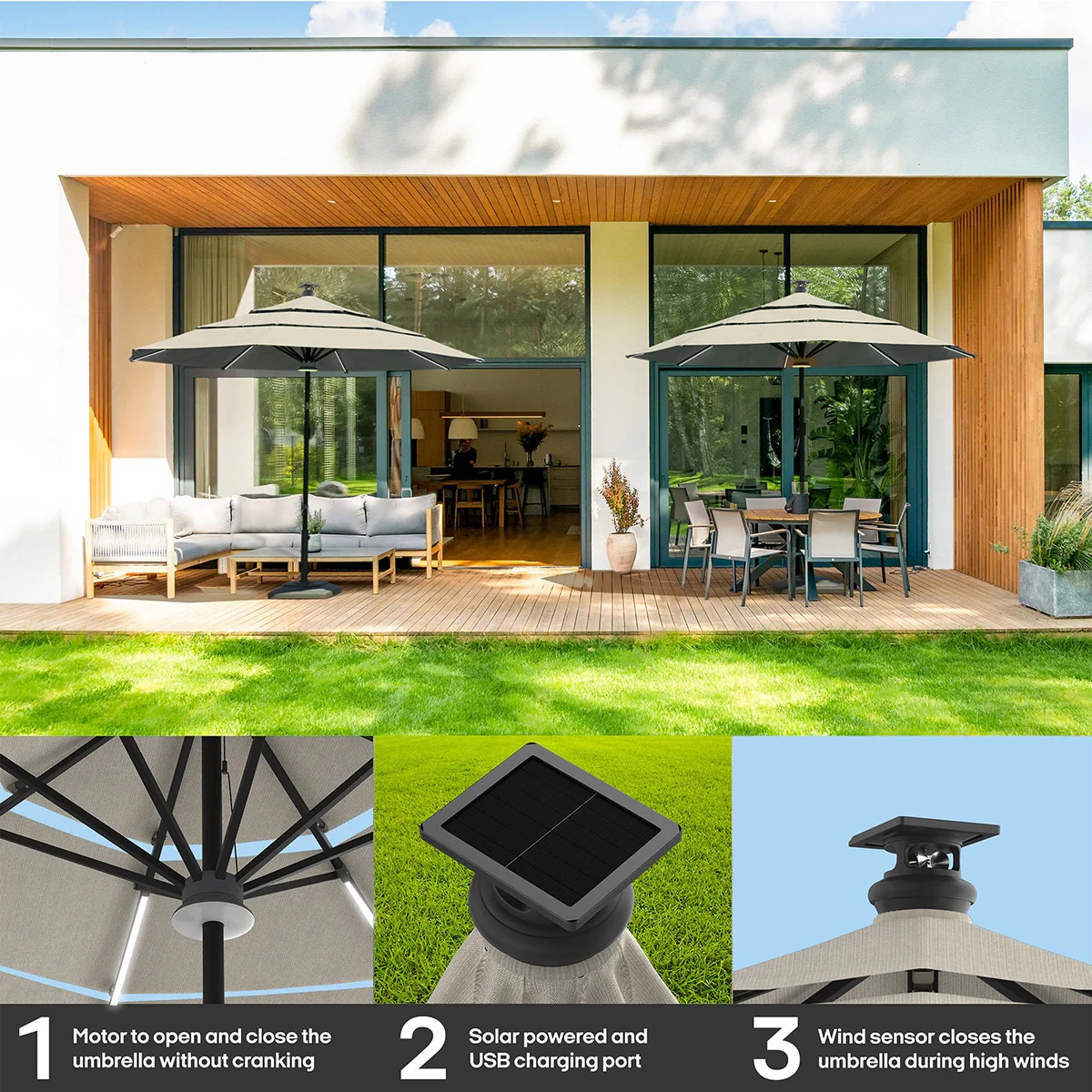 11' Smart Outdoor Umbrella - Image 26