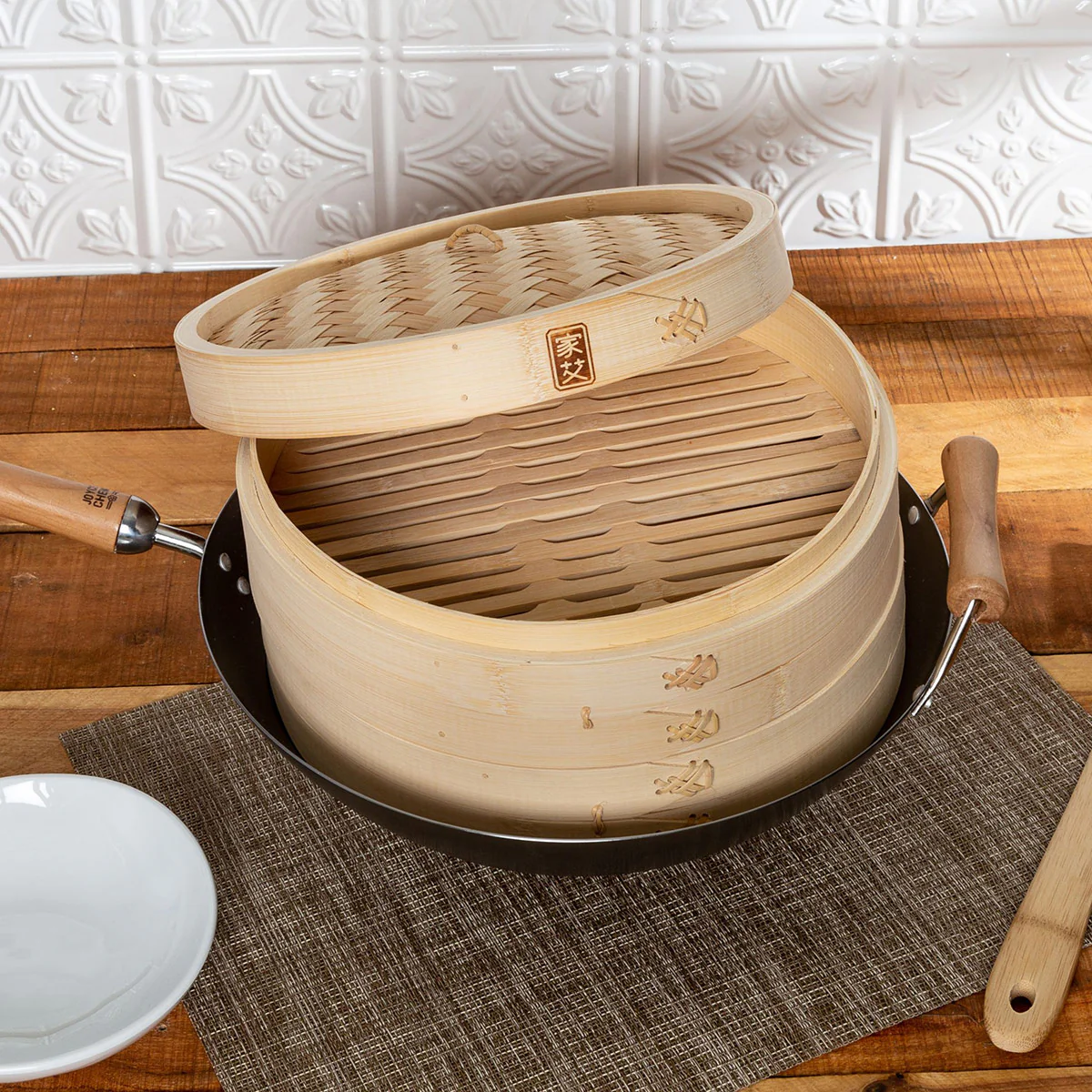 12'' 2-Tier Bamboo Steamer Baskets - Image 11