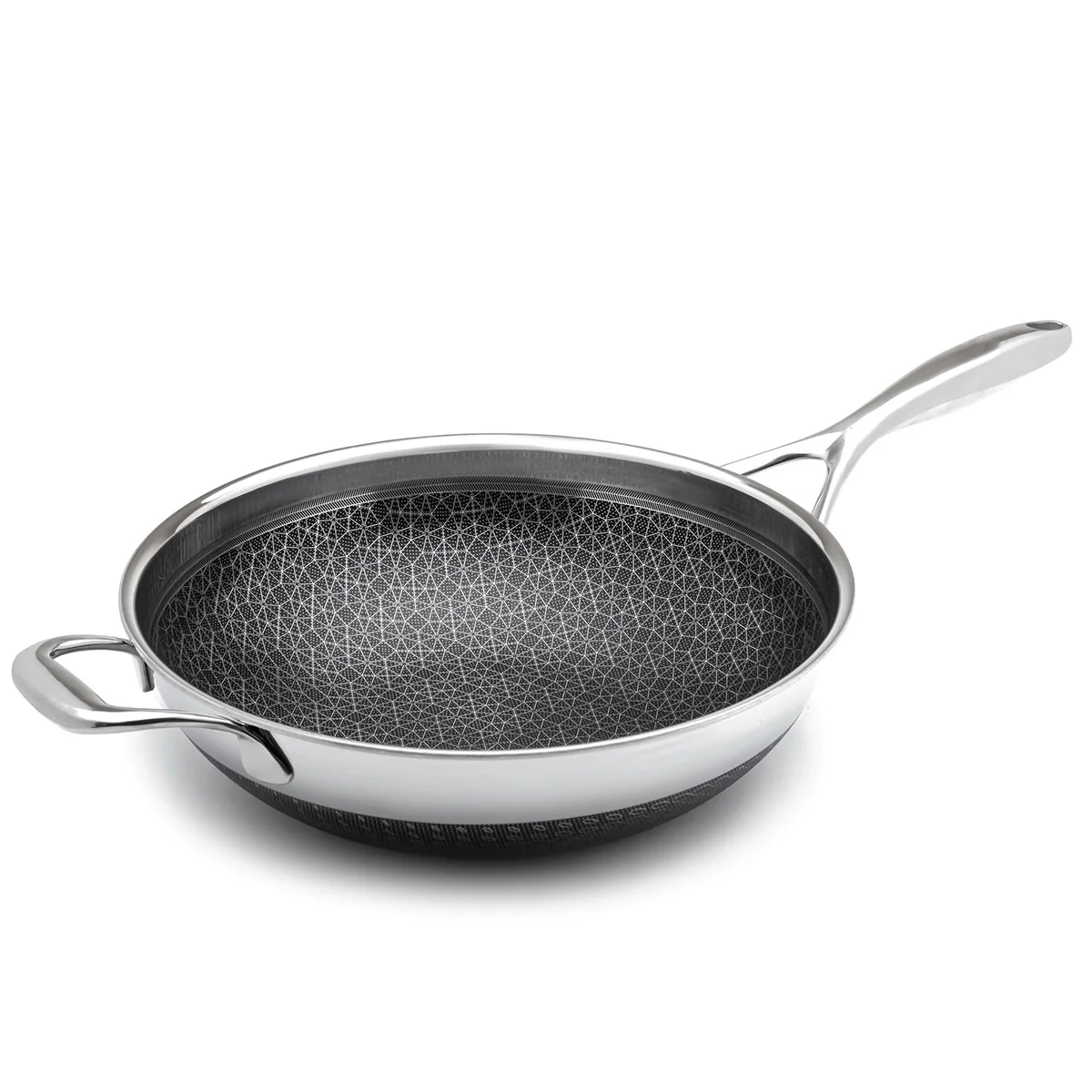 12'' Stainless Hybrid Nonstick Wok - Image 2