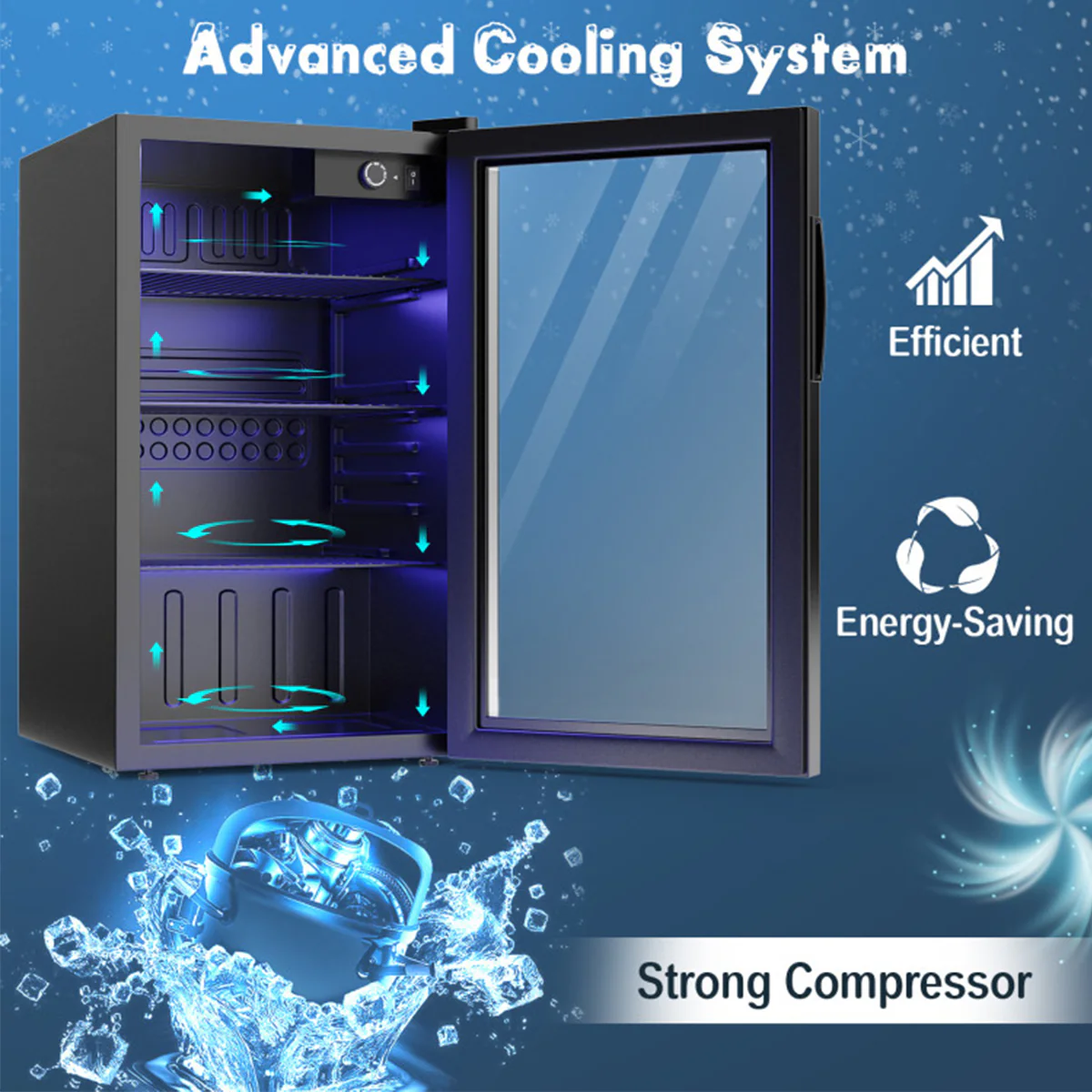 120 Can Beverage Refrigerator with Glass Door - Image 6