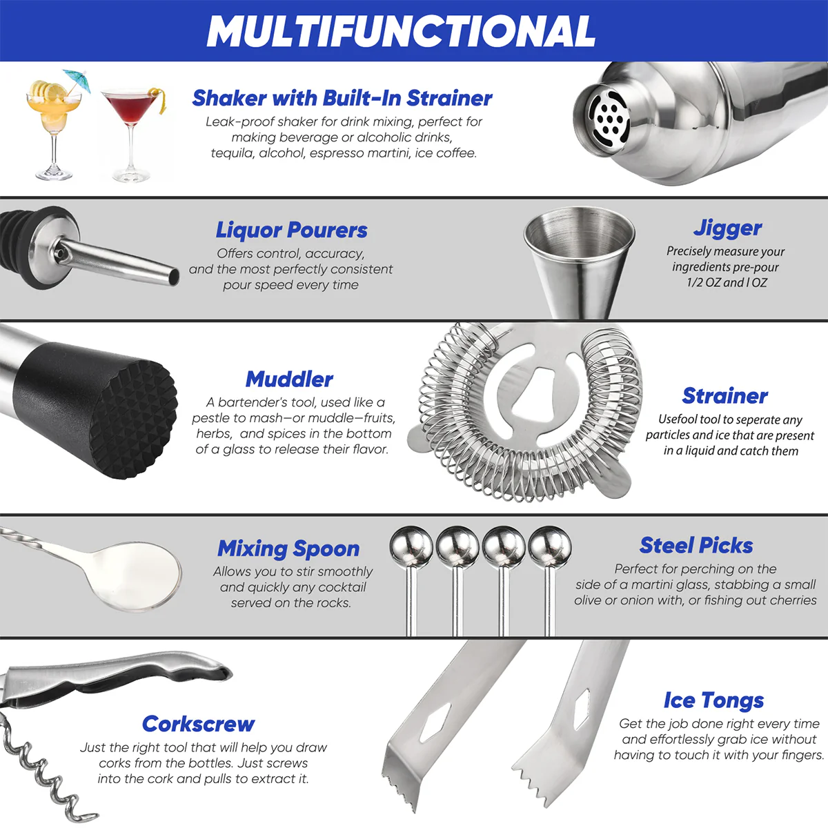 14-Piece Bartender Set - Image 7