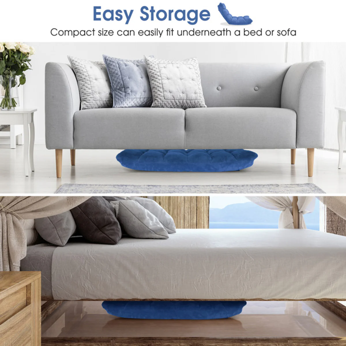 14-Position Adjustable Cushioned Floor Chair - Image 28