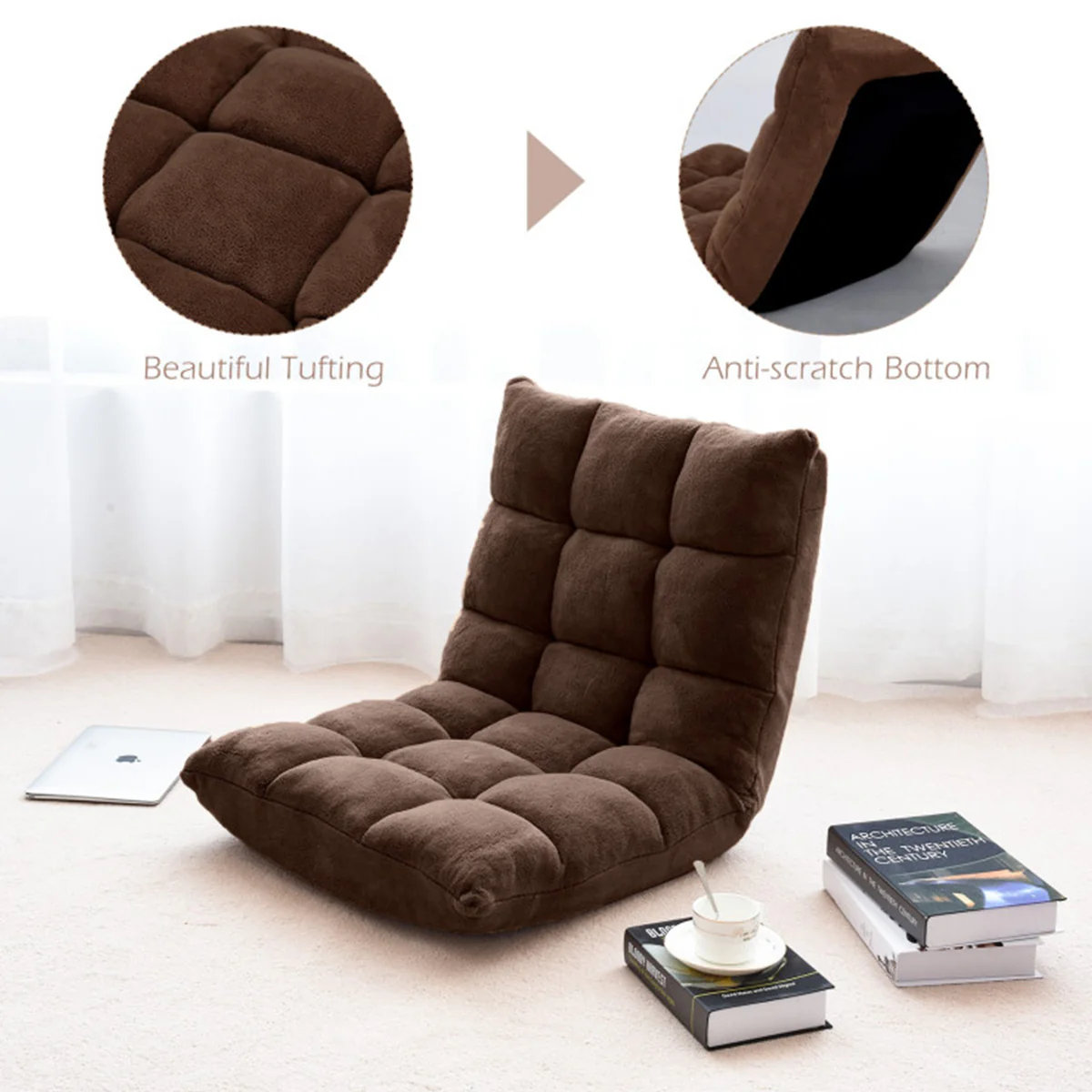 14-Position Adjustable Cushioned Floor Chair - Image 33