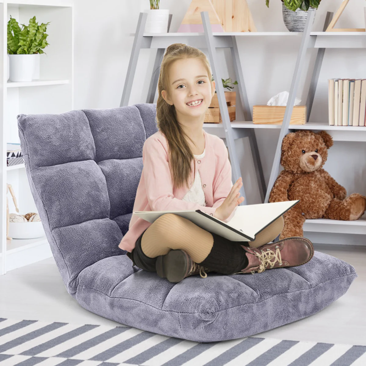 14-Position Adjustable Cushioned Floor Chair - Image 54