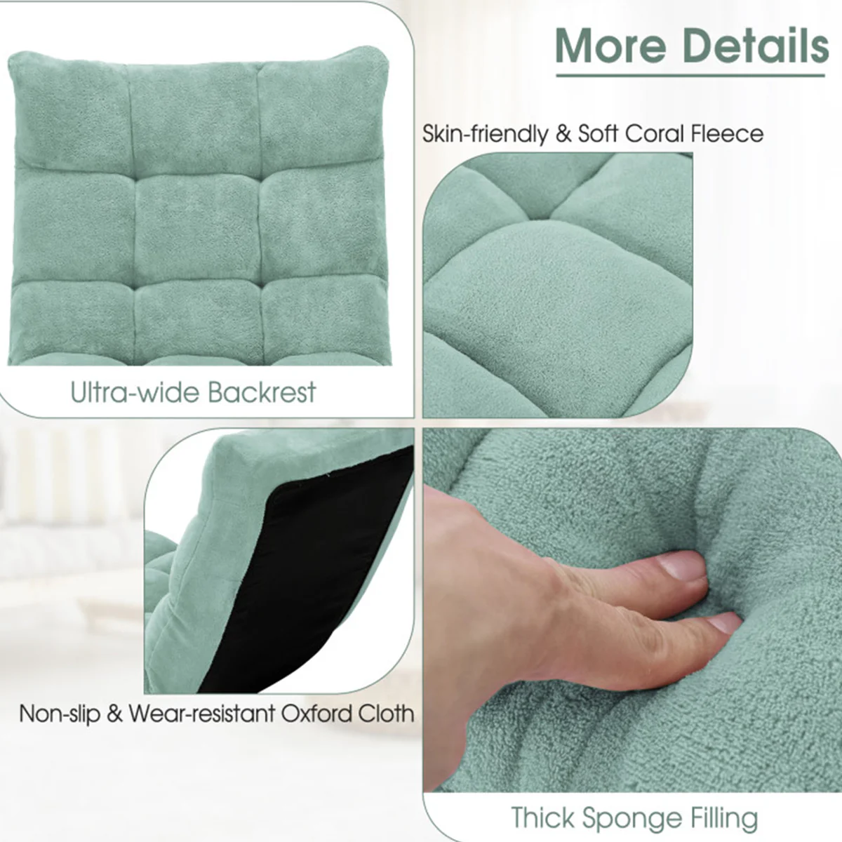 14-Position Adjustable Cushioned Floor Chair - Image 56
