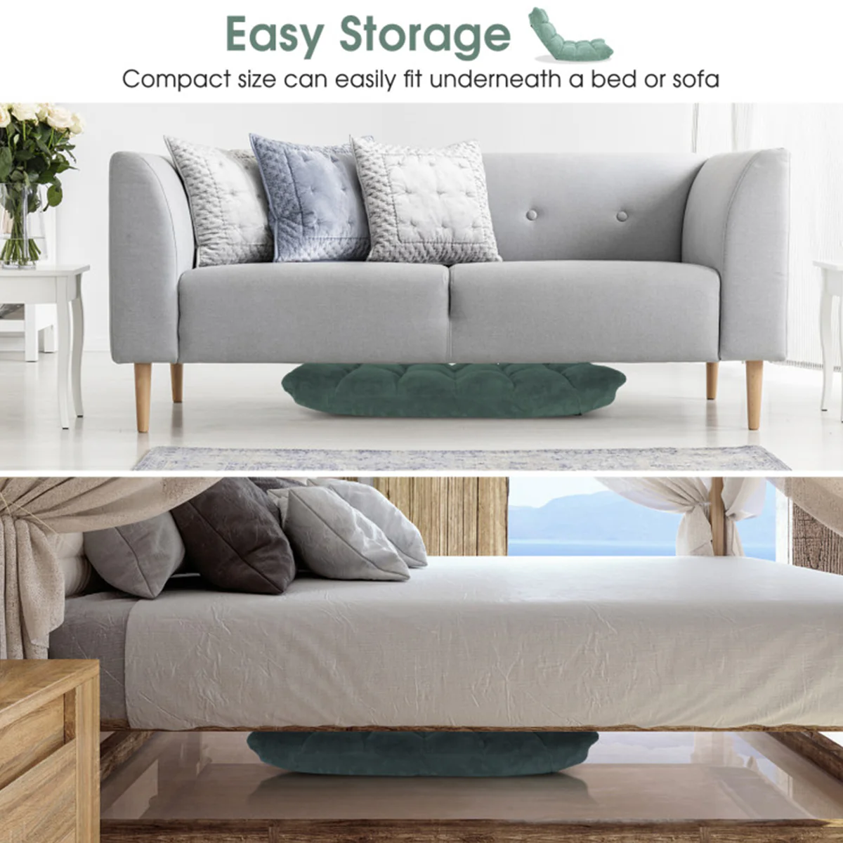 14-Position Adjustable Cushioned Floor Chair - Image 60