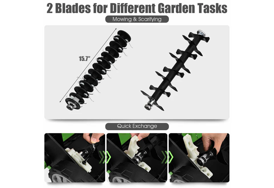 15'' Corded Electric Lawn Dethatcher - Image 7