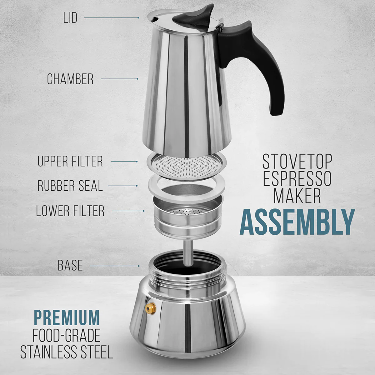 150 mL Stainless Steel Espresso Maker - Image 24