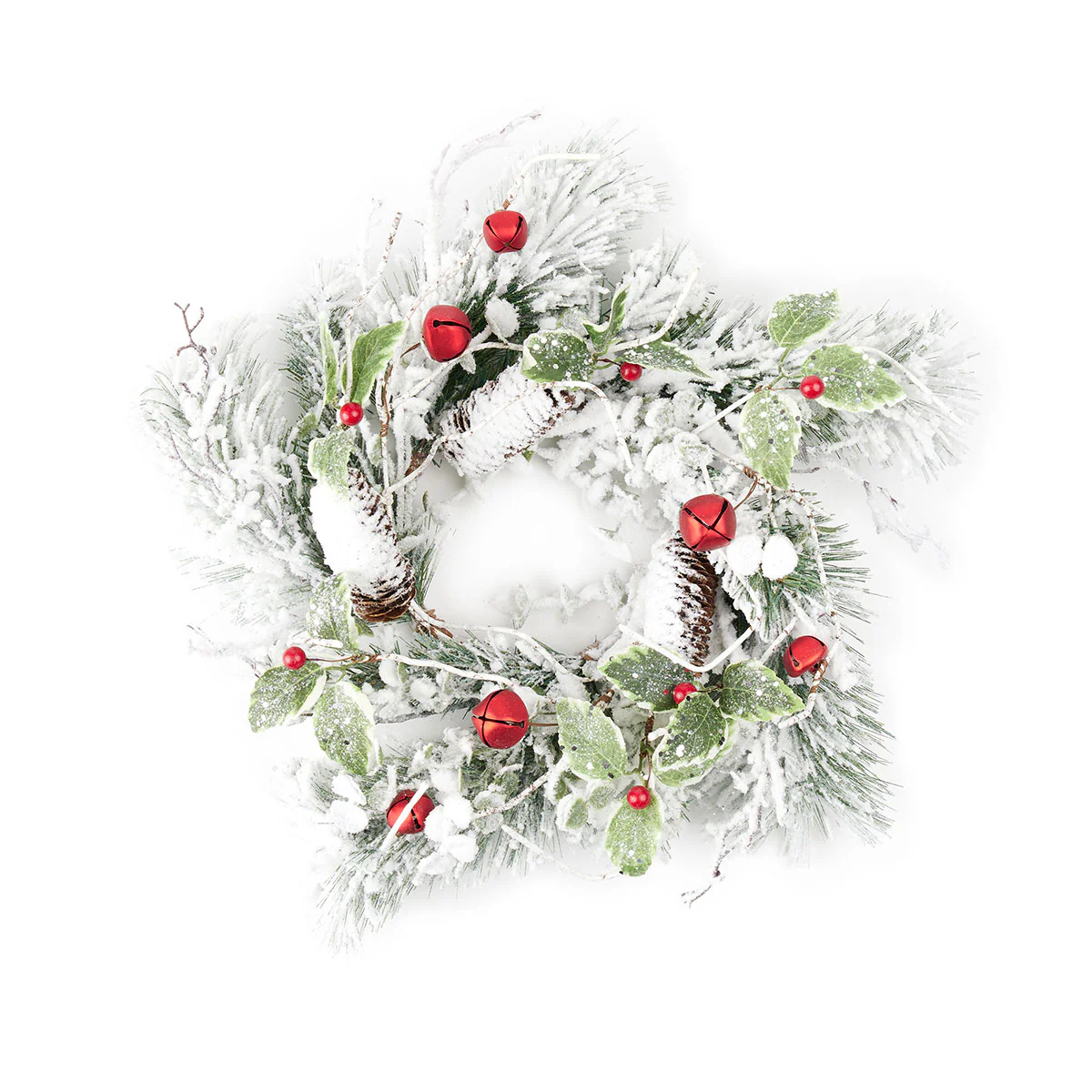 18'' Flocked Pine Candle Ring - Image 5