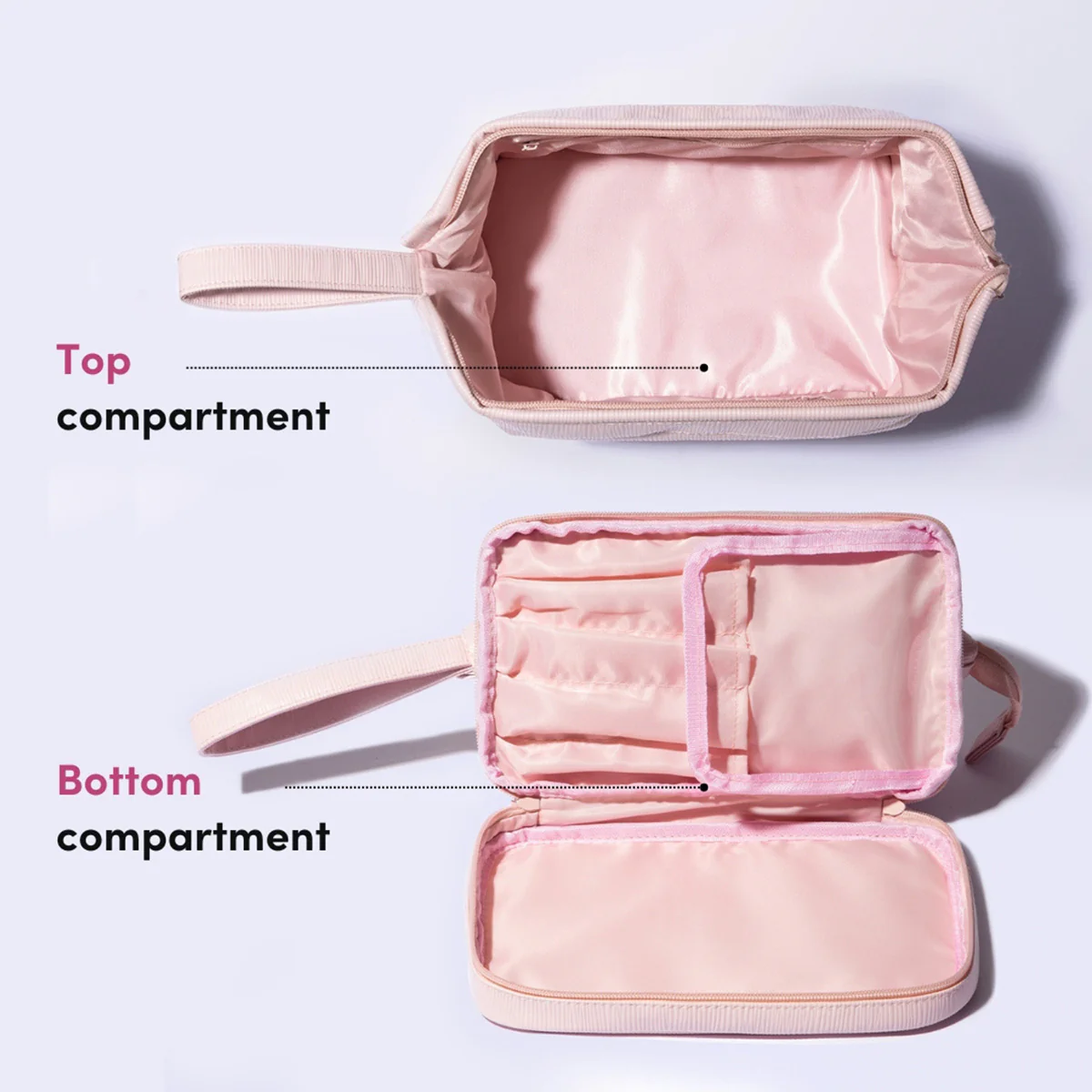 2-in-1 Cosmetic Case with Makeup Brush Compartment - Image 12
