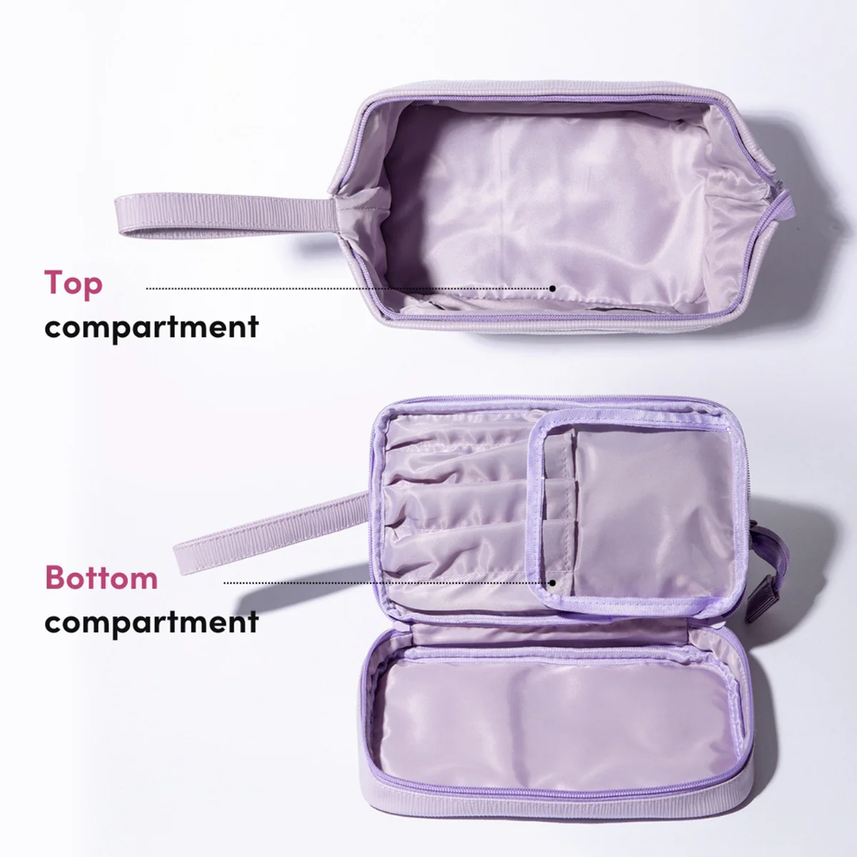 2-in-1 Cosmetic Case with Makeup Brush Compartment - Image 8