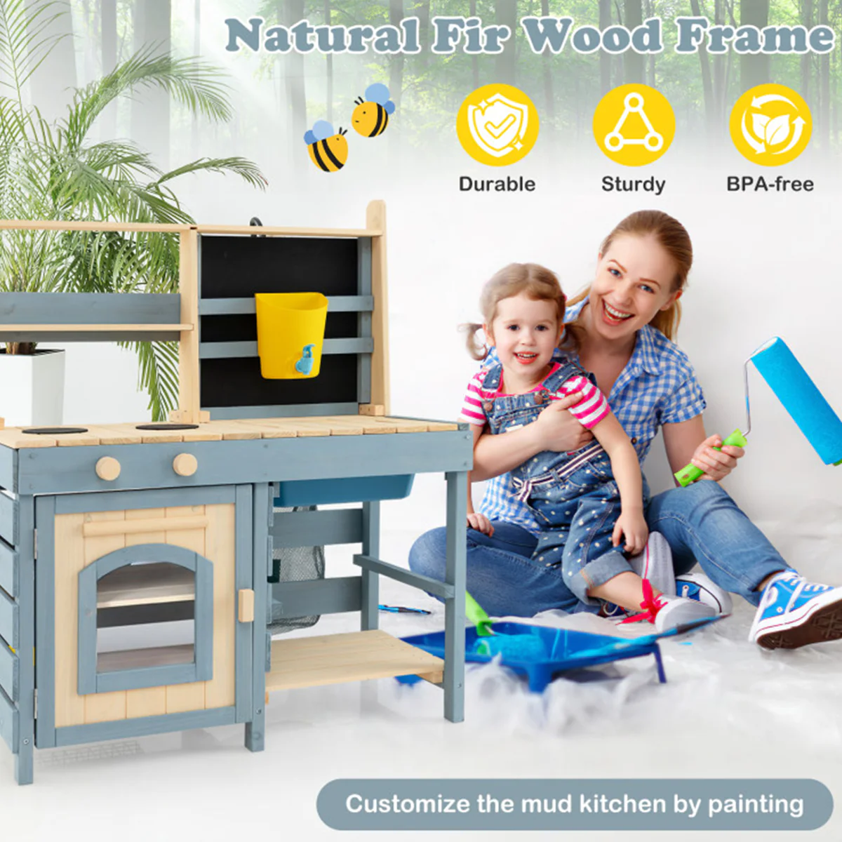 2-in-1 Outdoor Mud Kitchen - Image 4