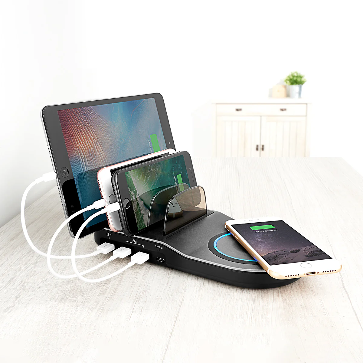 2-in-1 USB Charging Station by Sharper Image - Image 2