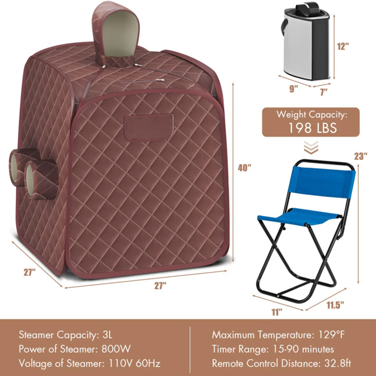2-Person Portable Steam Sauna - Image 21