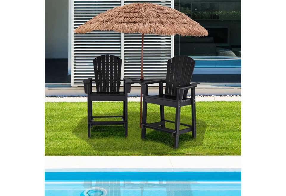 2-Piece Tall Adirondack Chairs with Middle Connecting Tray - Image 2