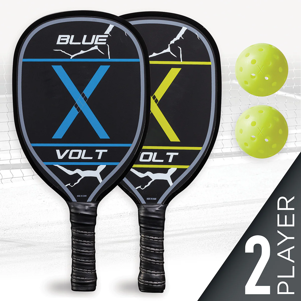 2 Player Wooden Pickleball Paddle Set - Image 2