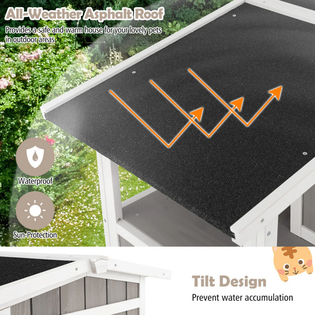 2-Story Wooden Outdoor Feral Cat House - Image 7