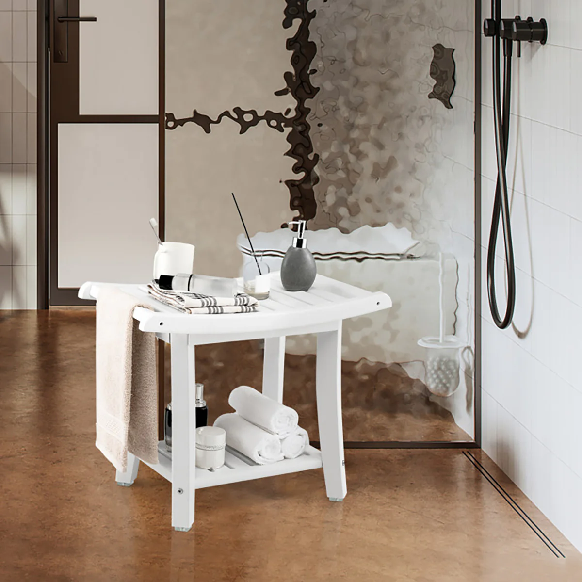 2-Tier Bathroom Shower Bench - Image 12