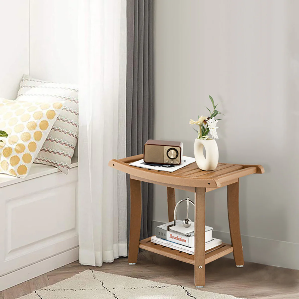 2-Tier Bathroom Shower Bench - Image 20