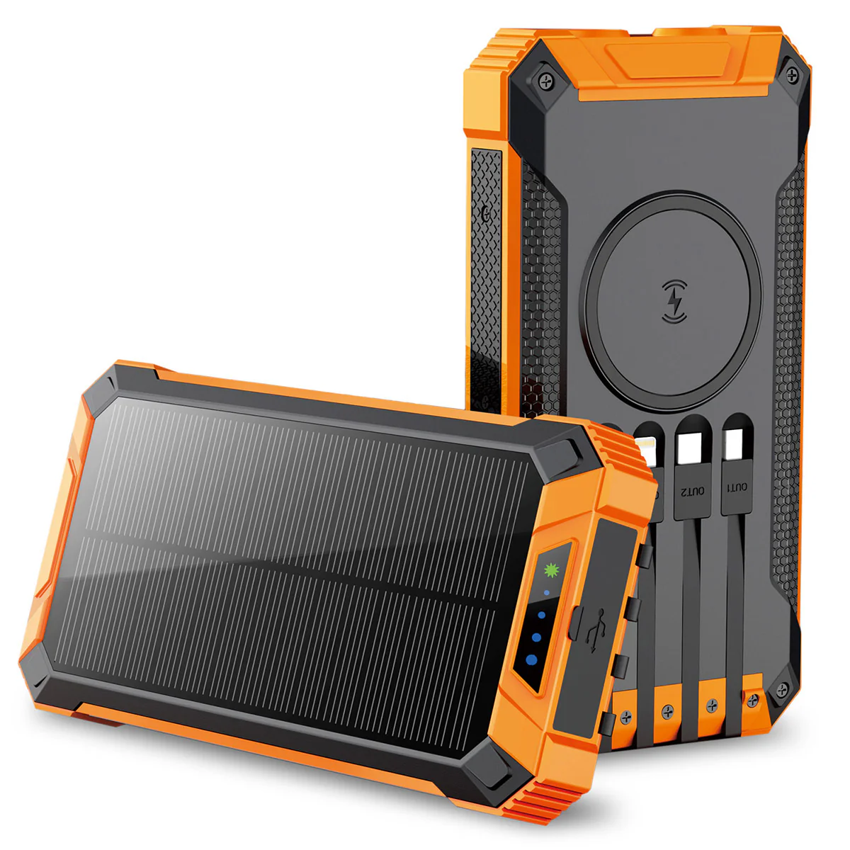 20000mAh Solar Power Bank with Wireless Charging - Image 2
