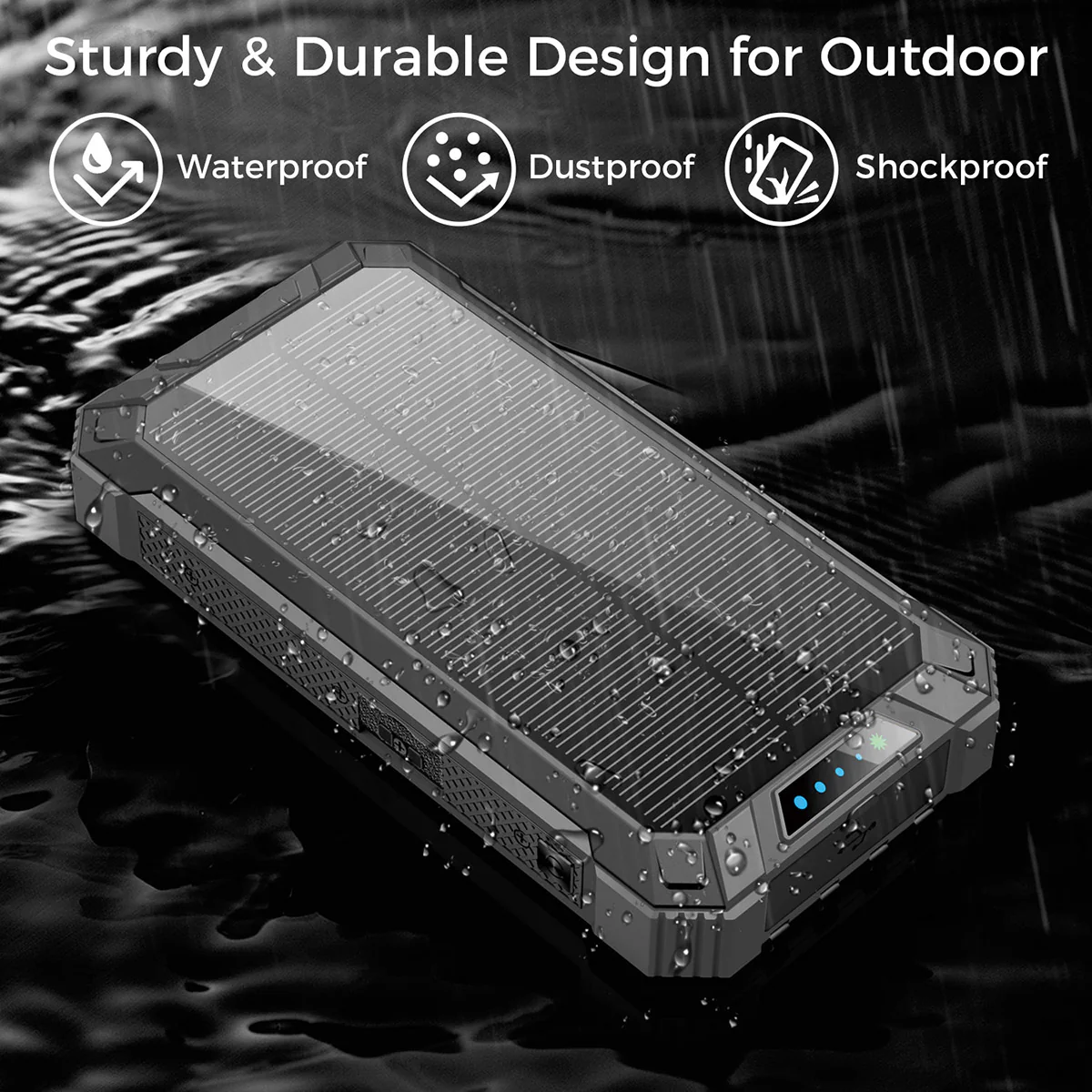 20000mAh Solar Power Bank with Wireless Charging - Image 6
