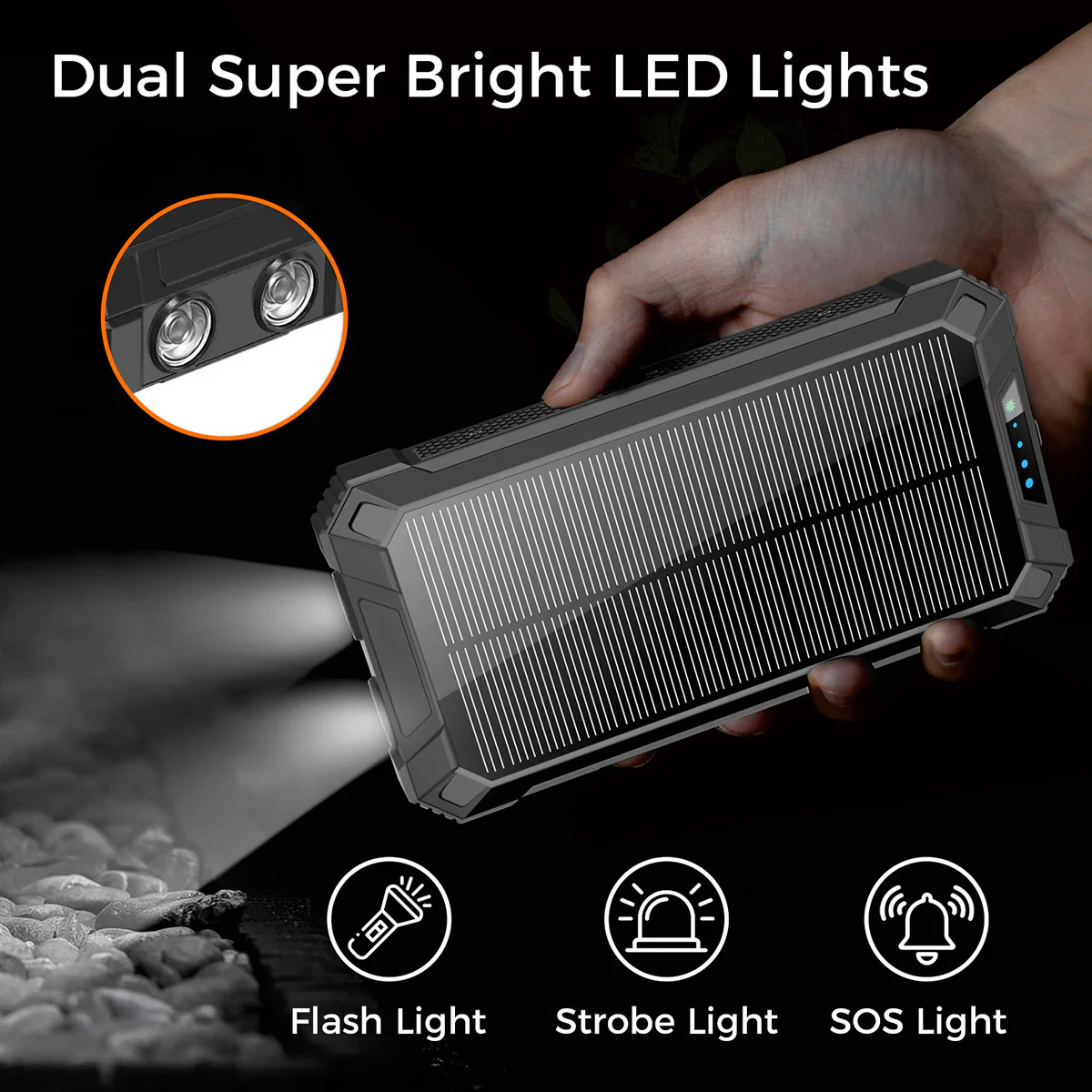 20000mAh Solar Power Bank with Wireless Charging - Image 7