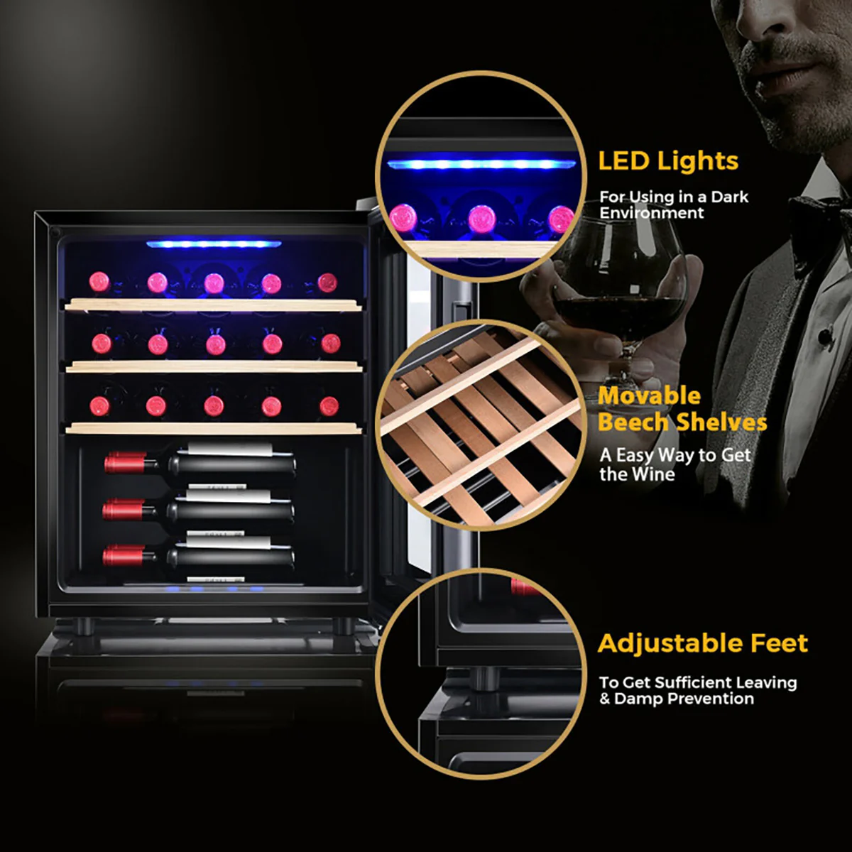 21 Bottle Compressor Wine Cooler Refrigerator - Image 7