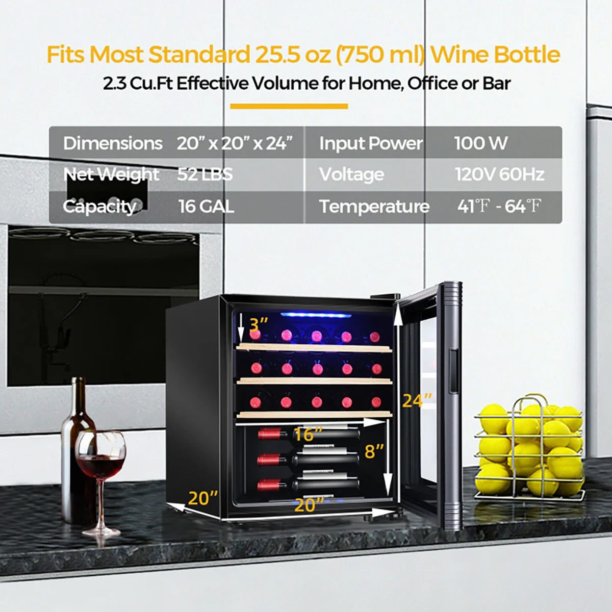 21 Bottle Compressor Wine Cooler Refrigerator - Image 9