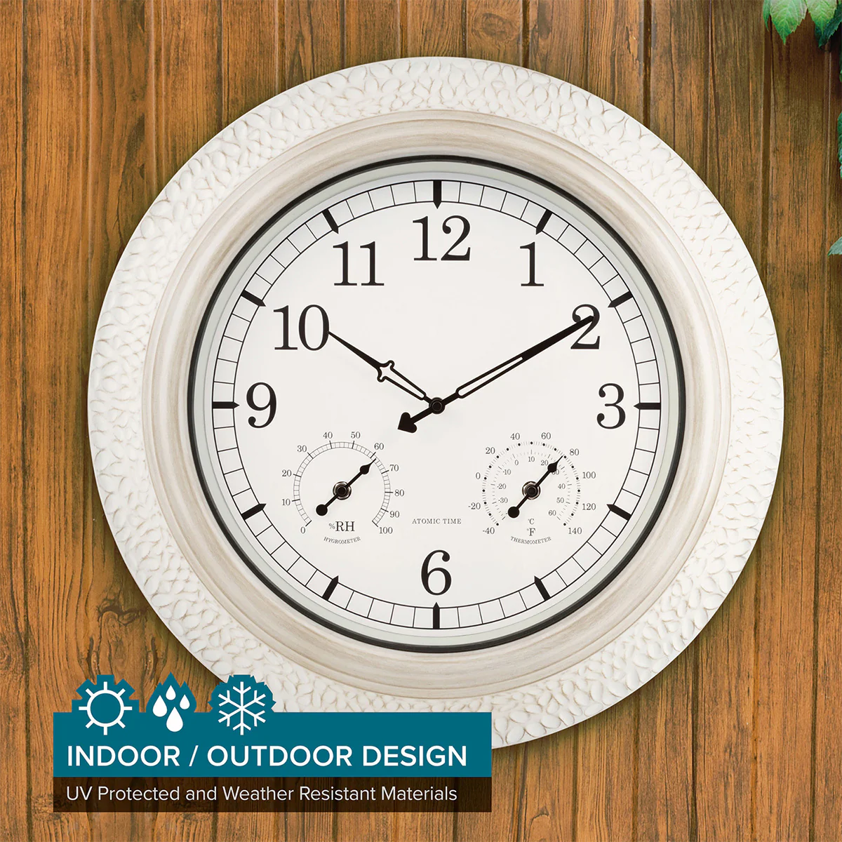 21'' Indoor-Outdoor Atomic Wall Clock - Image 4