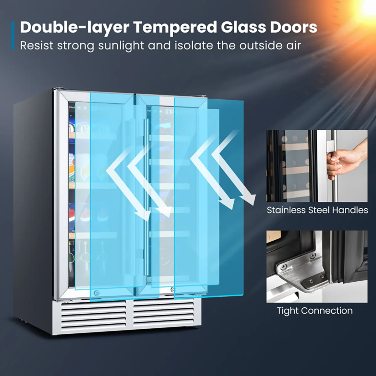 24'' Dual Zone Wine and Beverage Cooler - Image 7