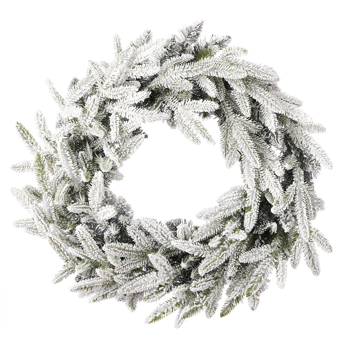 24'' Flocked Frasier Fir Wreath - Image 3