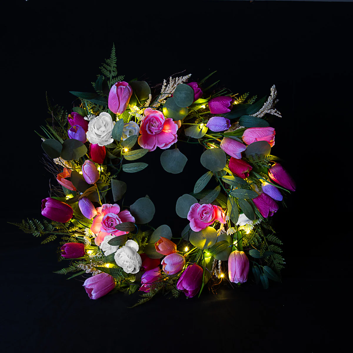 24'' Solar LED Wreath - Image 2