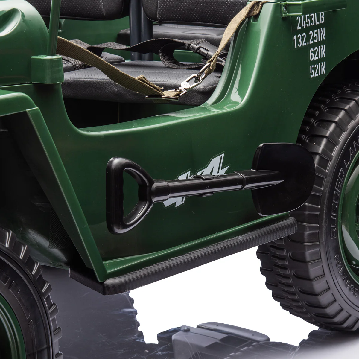 24V Military Willy Jeep Ride-On - Image 12