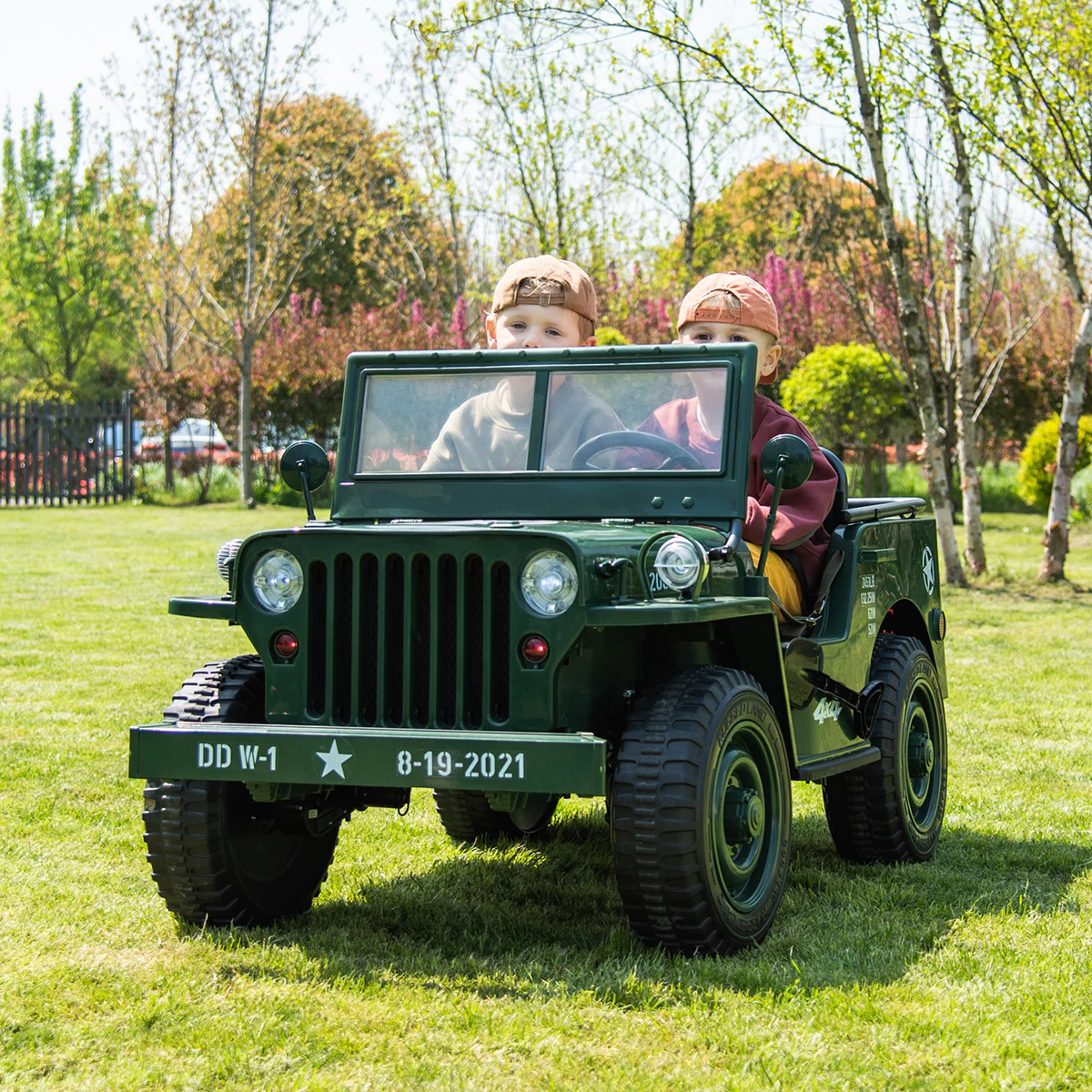 24V Military Willy Jeep Ride-On - Image 4