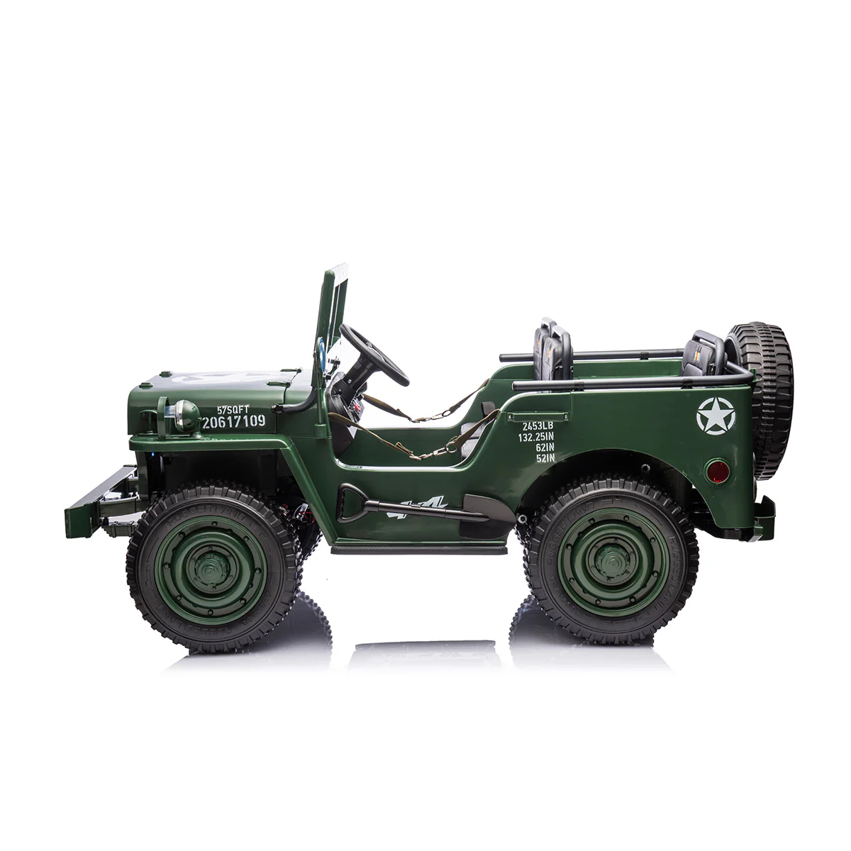 24V Military Willy Jeep Ride-On - Image 5