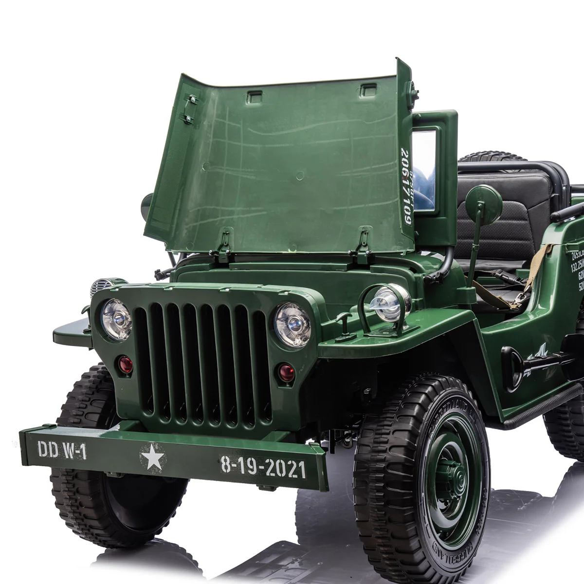 24V Military Willy Jeep Ride-On - Image 8