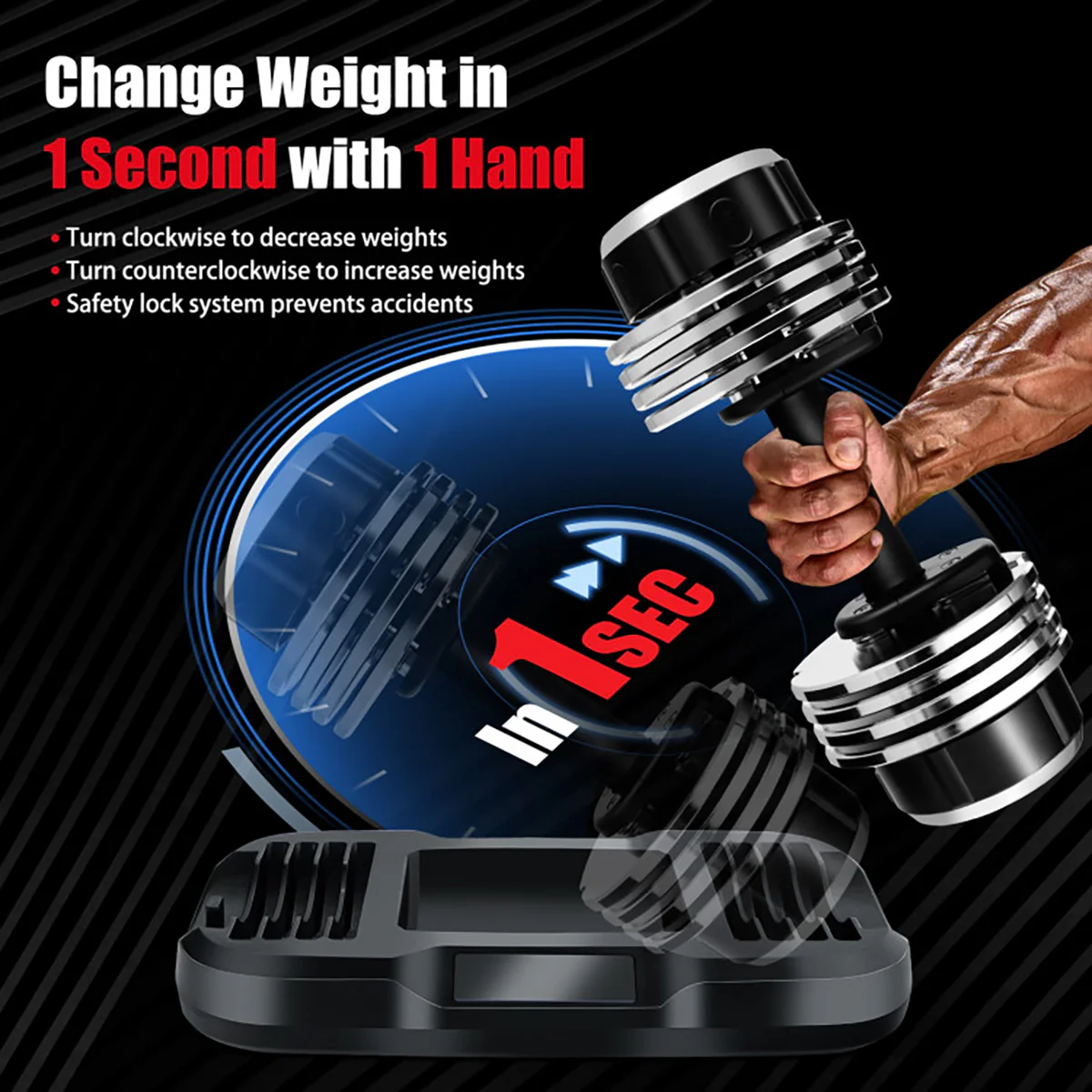 25 lb. Adjustable Dumbbell - Image 6