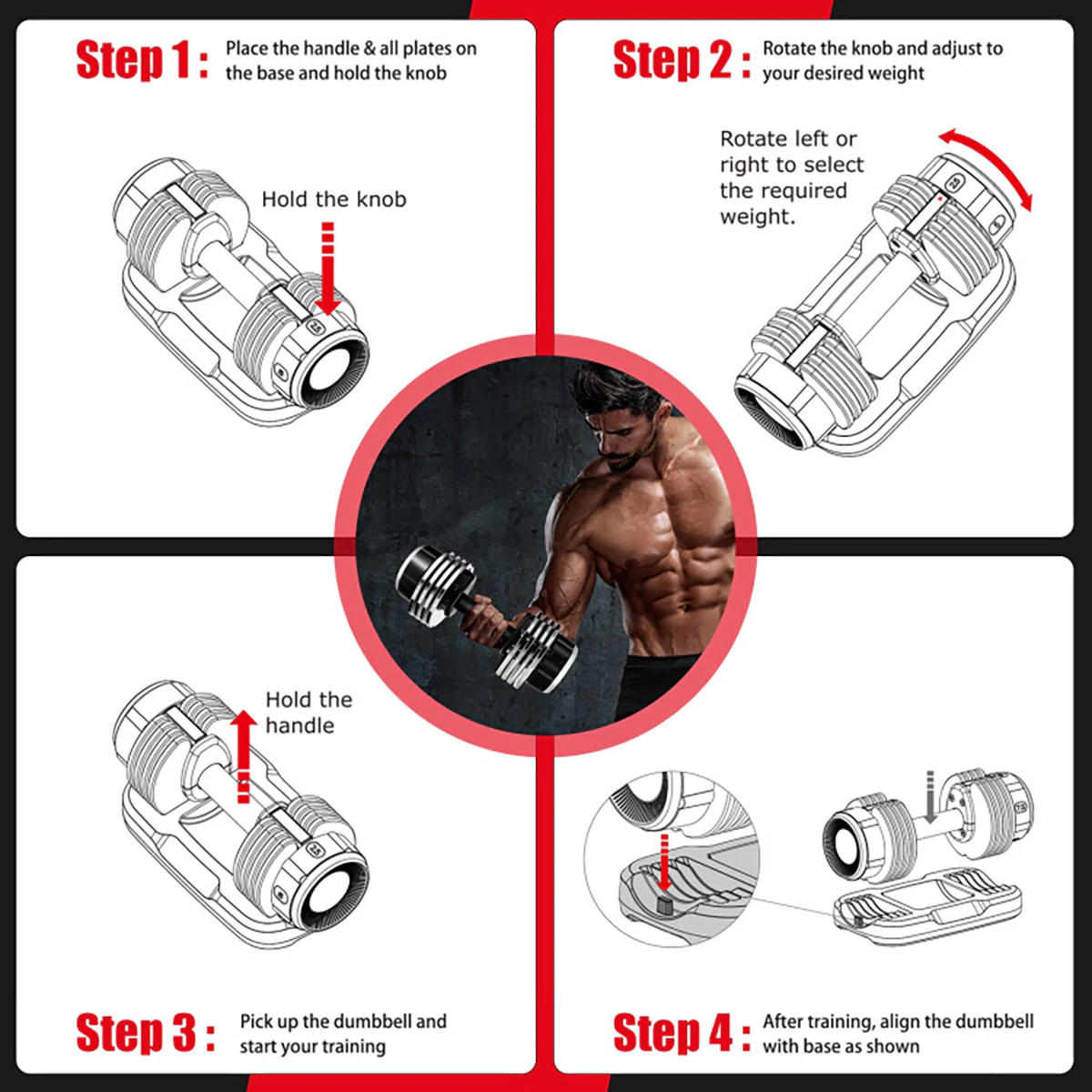 25 lb. Adjustable Dumbbell - Image 8