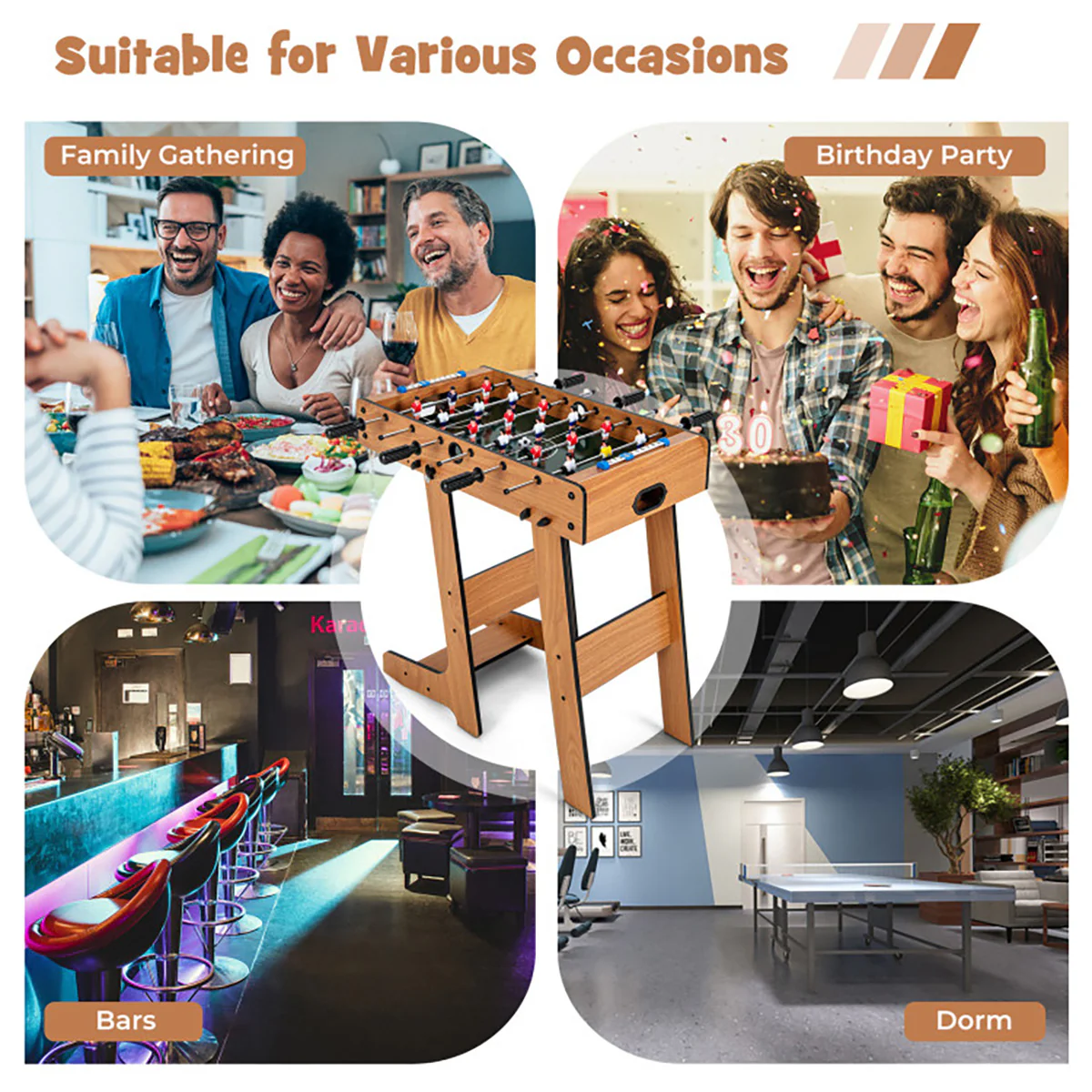 27'' Folding Foosball Table - Image 3