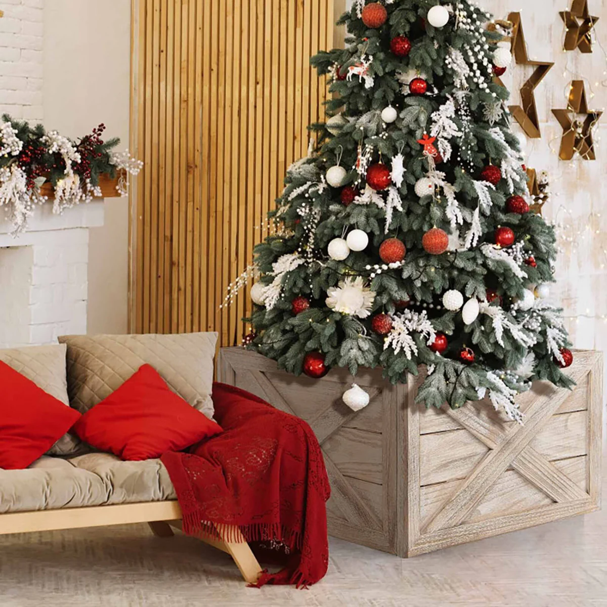 28.5'' Wooden Christmas Tree Collar - Image 9