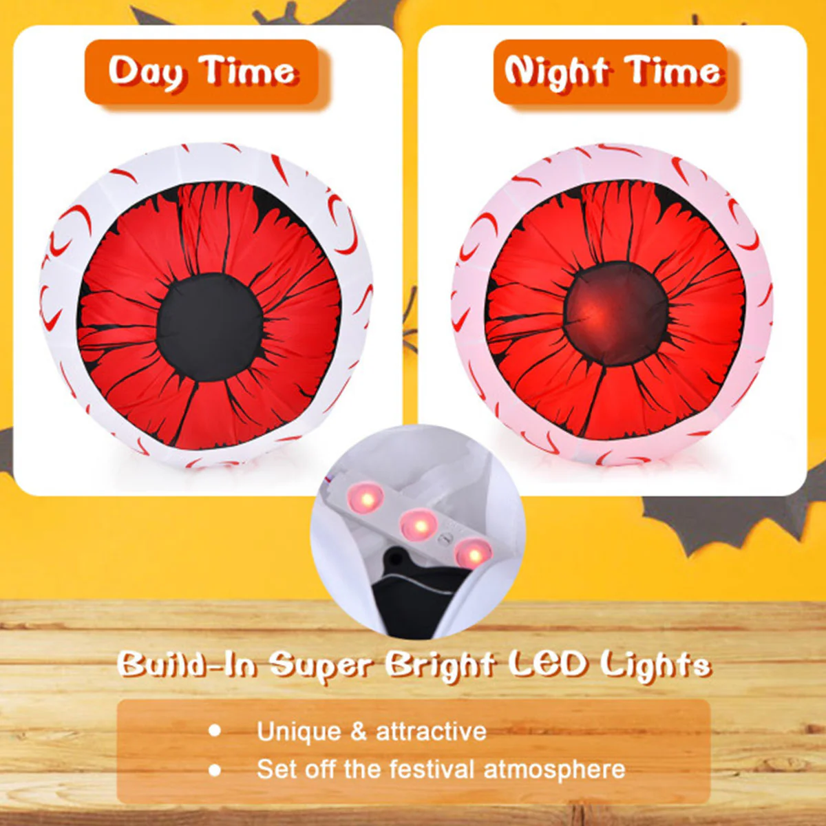 3-Ft. Inflatable Halloween Eyeballs (Set of 2) - Image 10