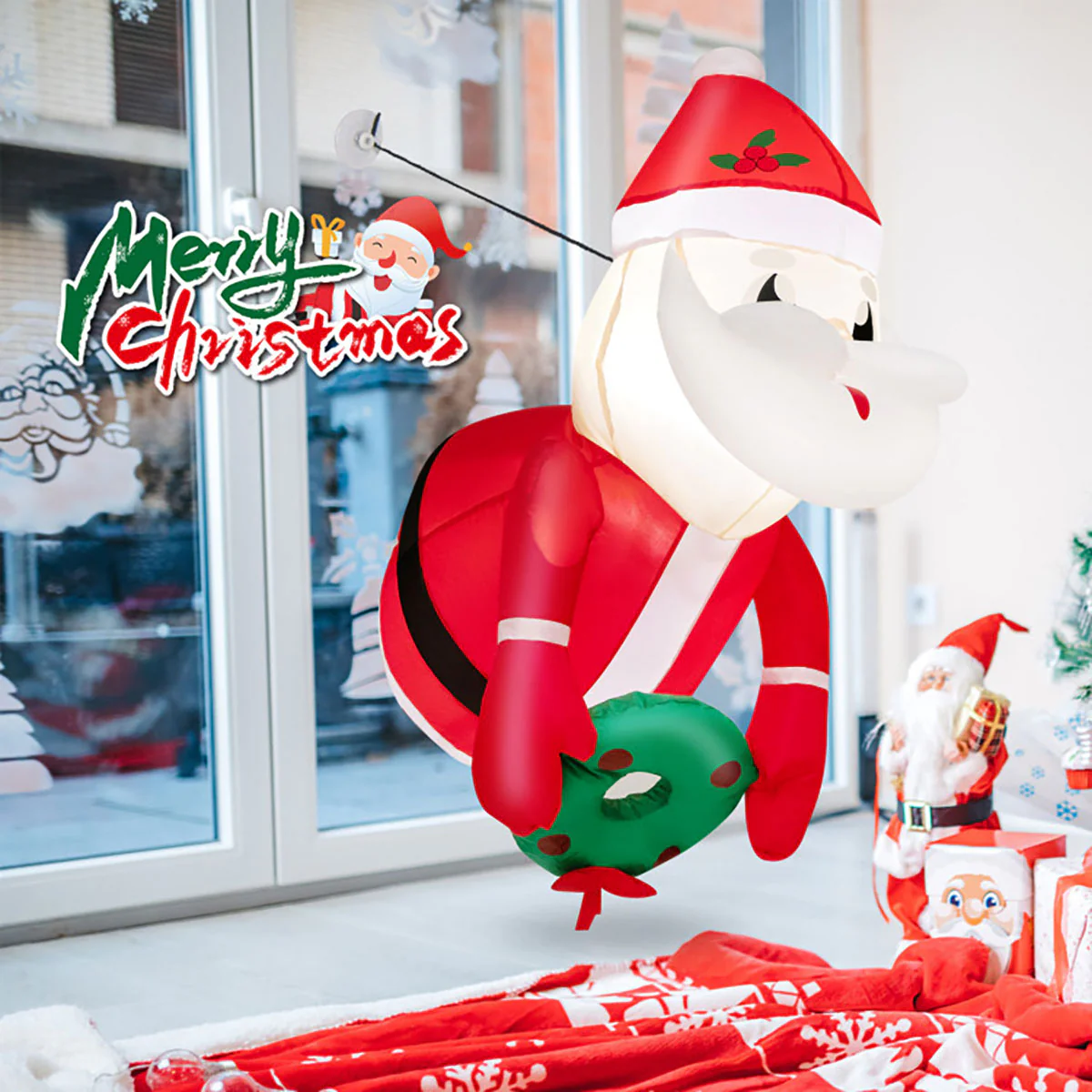 3-Ft. Inflatable Santa Claus with Suction Cups - Image 9